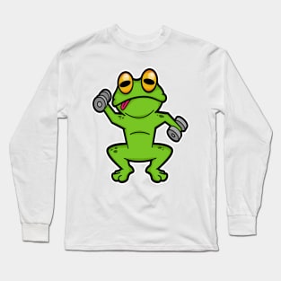 Frog at shoulder training with Dumbbells Long Sleeve T-Shirt